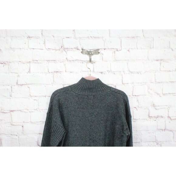 LL Bean The Essential Sweater Turtleneck Charcoal Heather Size L - Picture 4 of 11